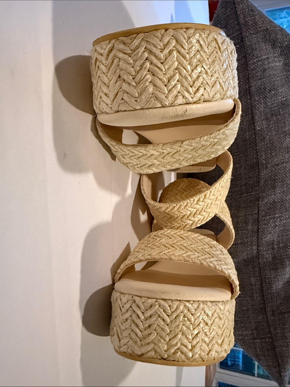 Vacation Ready Matisse Natural Braided Double-Strap Slide Sandals - Picture 4 of 8
